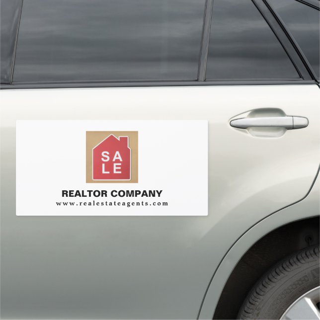 House Sale Logo, Realtor, Estate Agent Car Magnet (In Situ)