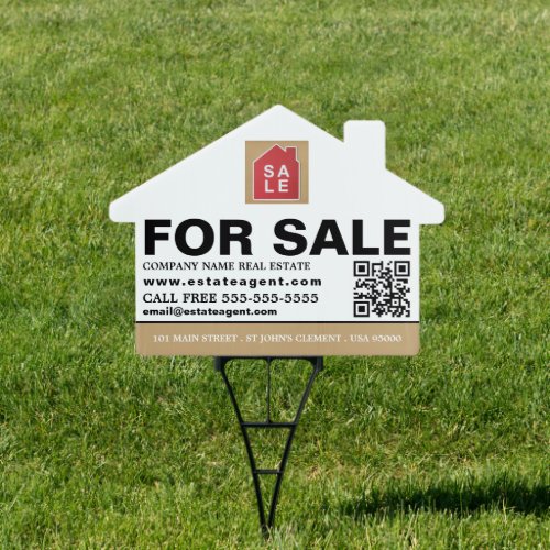 House Sale Logo Realtor Estate Agent Sale Sign