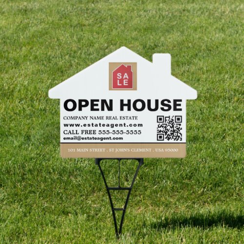 House Sale Logo Realtor Open House Sign