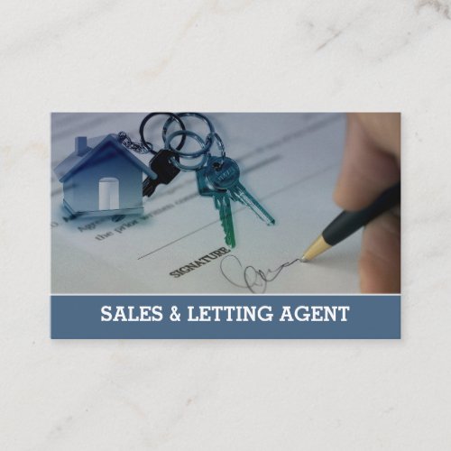 House Sales  Letting Agent Calling Card Business Card