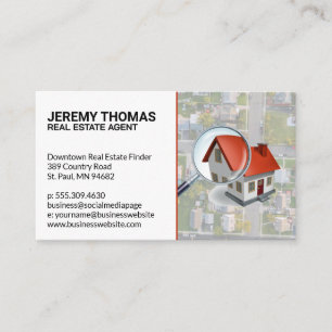 House Search Logo Neighborhood Top View Business Card