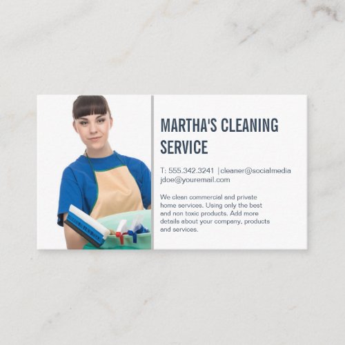 House Services  Maid Cleaning Supplies Business Card