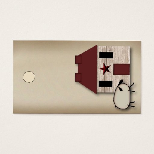 Customizable House &amp; Sheep Hang Tag Business Cards