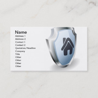 House shield concept business card