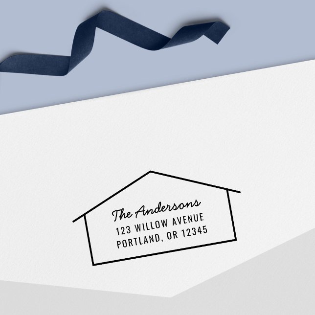House Silhouette Modern Return Address Self-inking Stamp (Creator Uploaded)