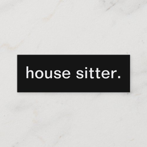 House Sitter Business Card