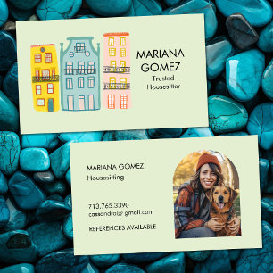 House Sitting Pet Sitting Housesitter Cute PHOTO  Business Card