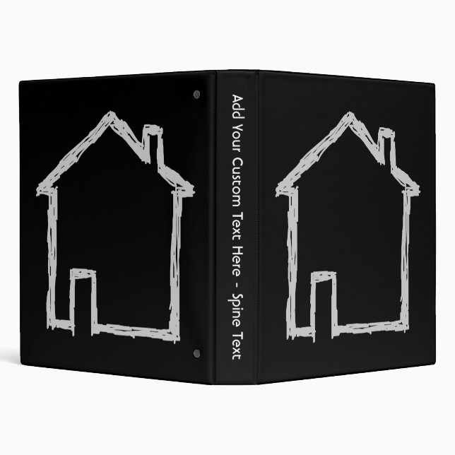 House Sketch. Gray and Black. Binder (Background)