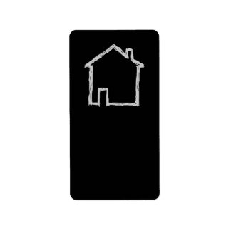House Sketch. Gray and Black. Label