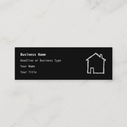 House Sketch. Gray and Black. Business Cards