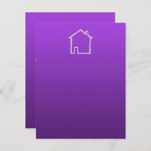 House Sketch. Gray and Purple. (Front/Back)