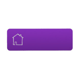 House Sketch. Gray and Purple. Label