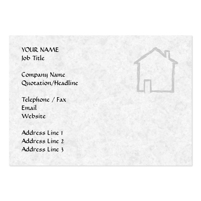 House Sketch. Gray. Business Card Templates
