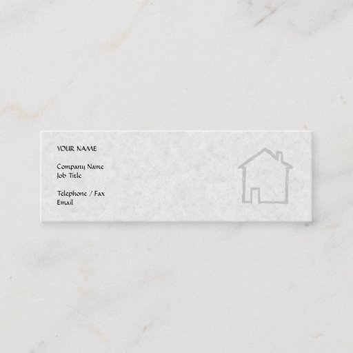 Customizable House Sketch. Gray. Business Card Templates