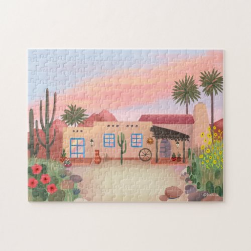 House Southwest Desert Hacienda Jigsaw Puzzle