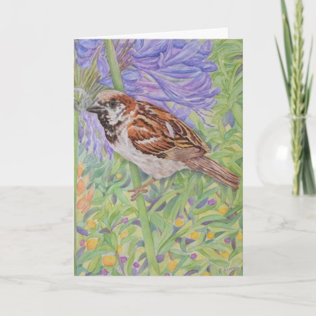 House Sparrow Card (Front)