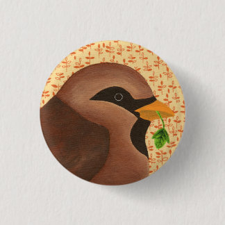 House Sparrow Pinback Button