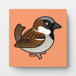 House Sparrow Photo Plaque 5.25