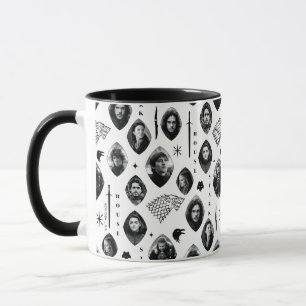 House Stark Icons & Portraits Pattern Mug