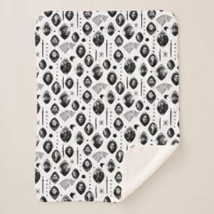 House Stark Icons & Portraits Pattern Sherpa Blanket