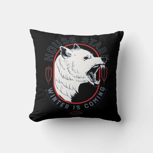 House Stark - Winter Is Coming Throw Pillow (Front)