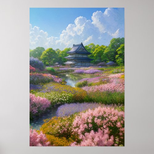 House Surrounded by Beauty Poster