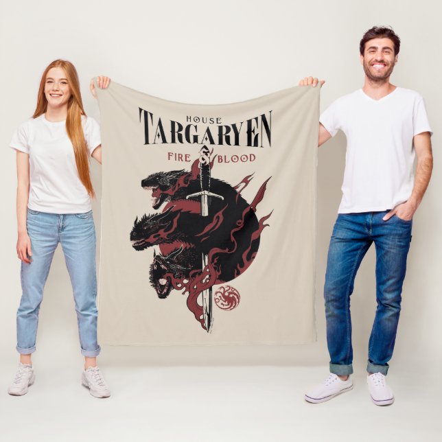 House Targaryen - Fire & Blood Fleece Blanket (In Situ)