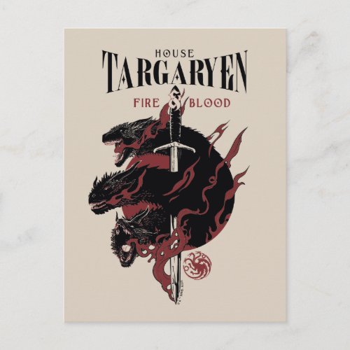 House Targaryen _ Fire  Blood Postcard