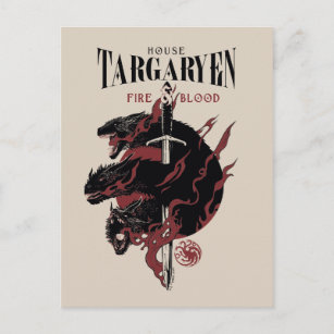House Targaryen - Fire & Blood Postcard