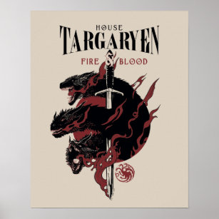 House Targaryen - Fire & Blood Poster