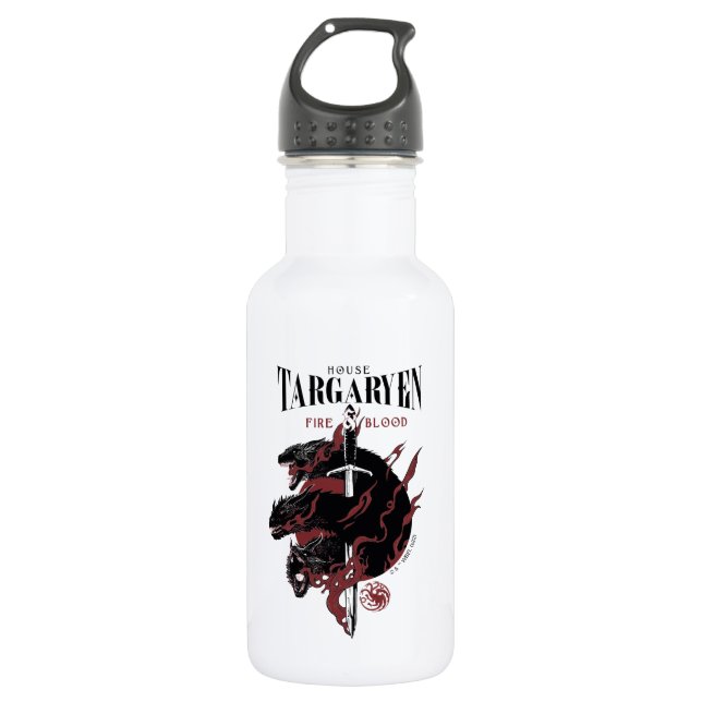 House Targaryen - Fire & Blood Stainless Steel Water Bottle (Front)