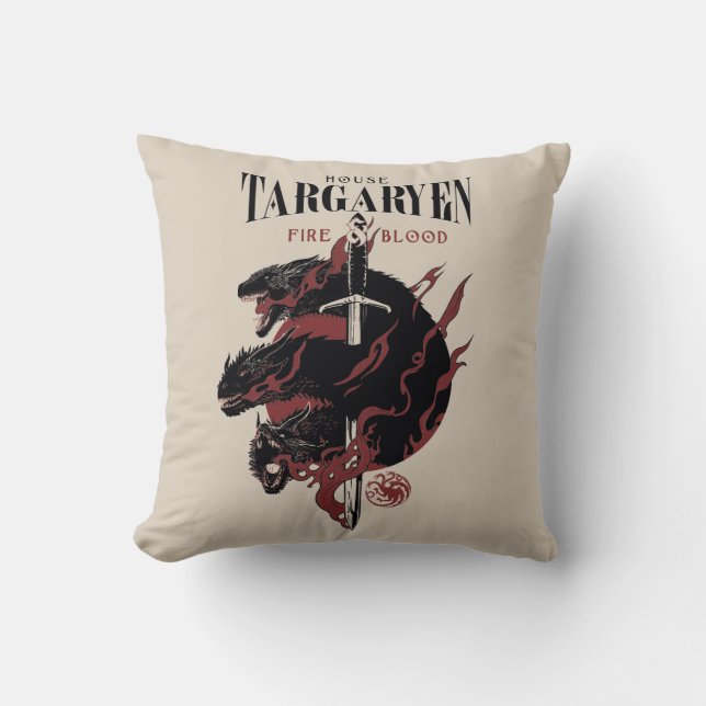 House Targaryen - Fire & Blood Throw Pillow (Front)