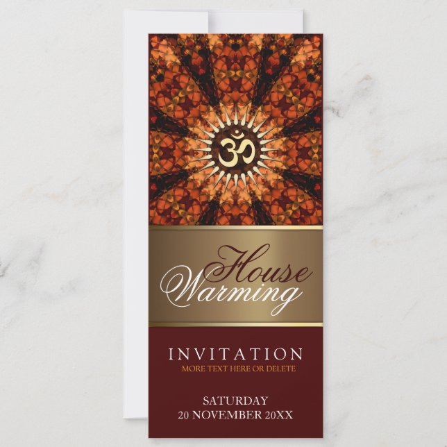 House Warming Aum Sunshine Party Invitation (Front)