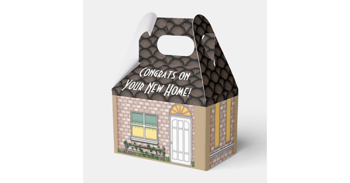 House Warming Home Shape Gift Box Zazzle