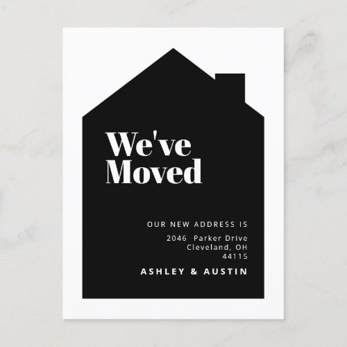 House Warming Modern Minimal Weve Moved New Home  Postcard