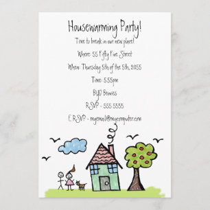 House Warming Moving Party Invite Invitation