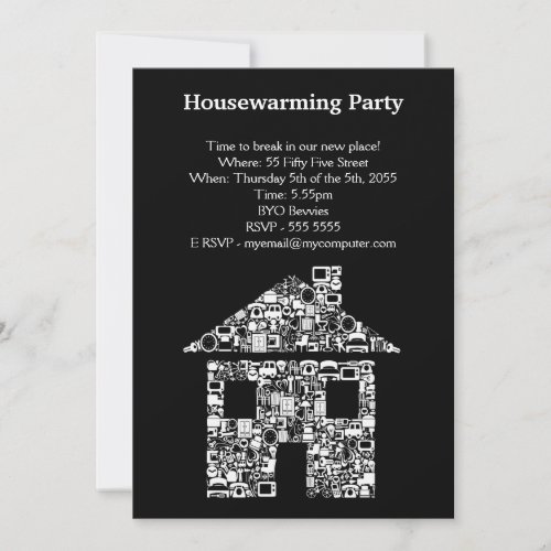 House Warming Moving Party Invite Invitation