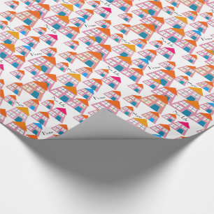 HOUSE WARMING, NEW HOUSE, MOVING HOME WRAPPING PAPER