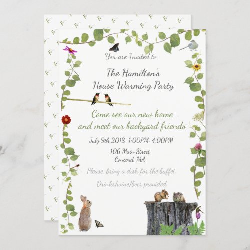 House Warming Outdoor Party invitations