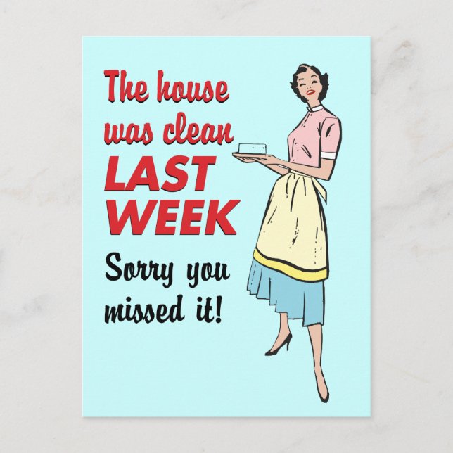 House Was Clean Postcard (Front)
