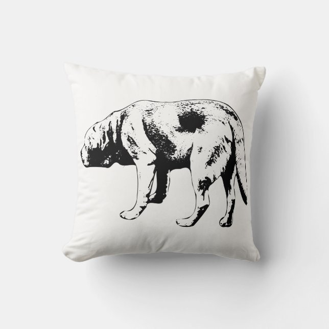 House Watcher on a Soft Patrol Throw Pillow (Front)