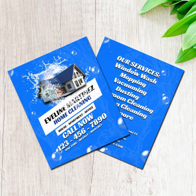 House water splash housekeeping  flyer (Creator Uploaded)