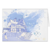house: watercolor draw (Front Horizontal)