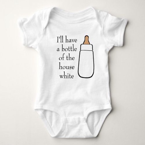 House white bottle baby shirt bodysuit one piece