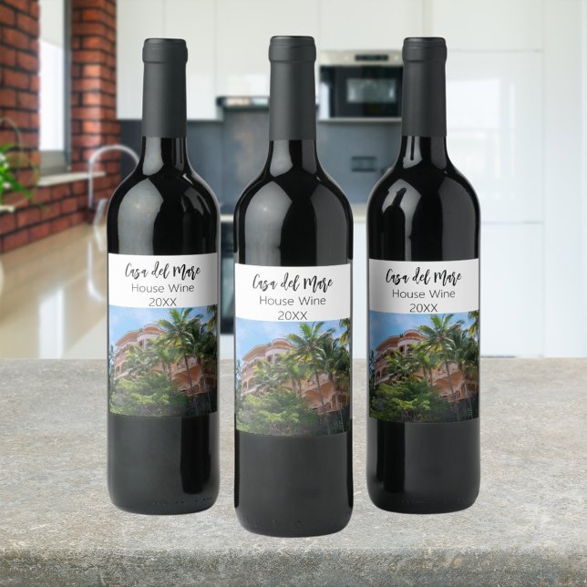 House wine home photo housewarming wine label (Creator Uploaded)