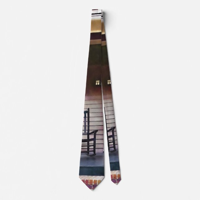 House with Betsy Ross Flag Neck Tie (Front)