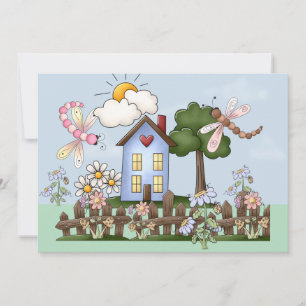 House with Picket Fence Invitation
