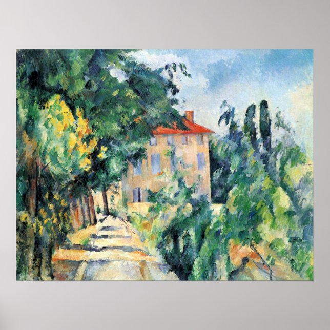House with Red Roof by Paul Cezanne Poster (Front)