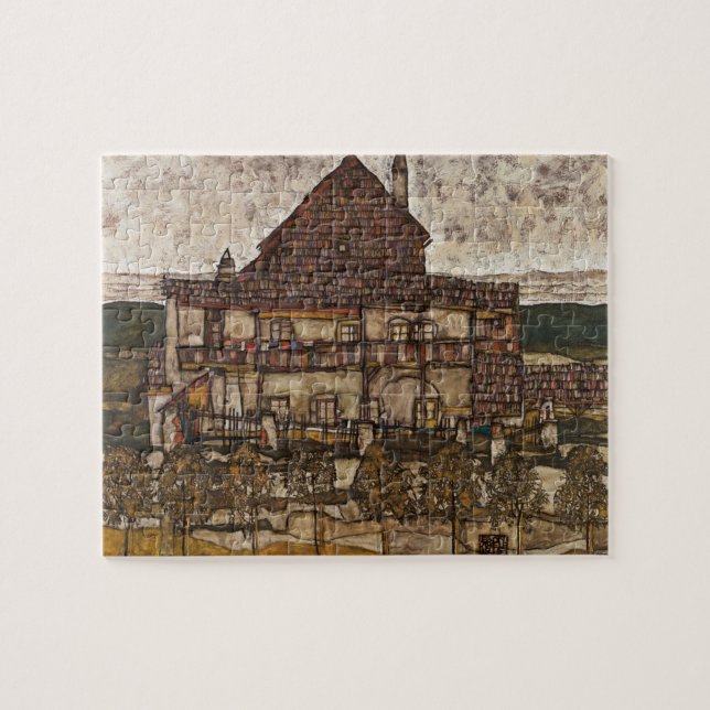 House with Shingle Roof by Egon Schiele Jigsaw Puzzle (Horizontal)