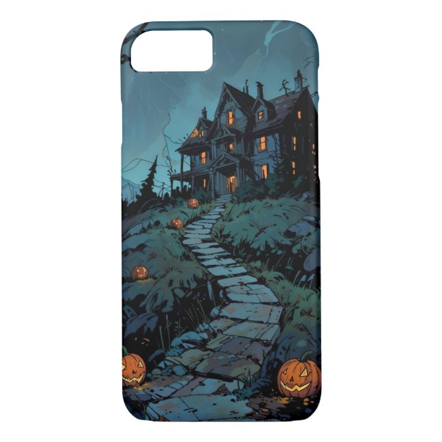 House with Treacherous Terrain and Porch Light Case-Mate iPhone Case (Back)
